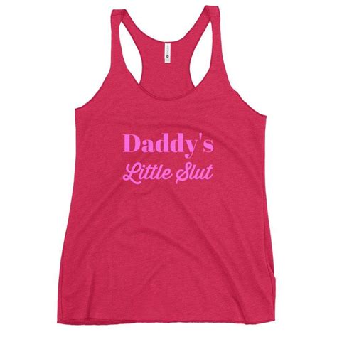 daddy s little slut pink tank top kinky cloth