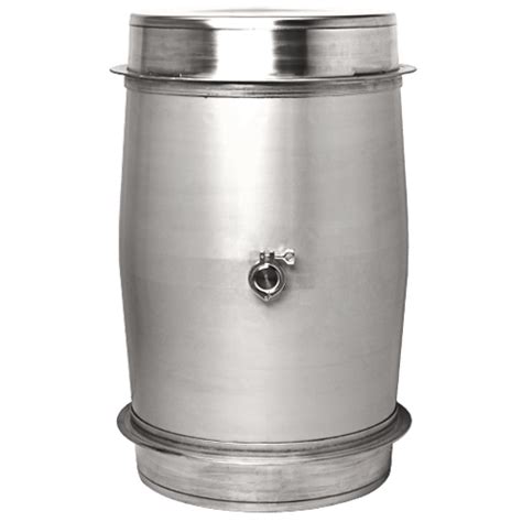 80 Gallon Stainless Steel Barrels 300 L Closed Top Rolled Angles