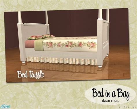 The Sims Resource Bed In A Bag Dawn Roses Bed Skirt