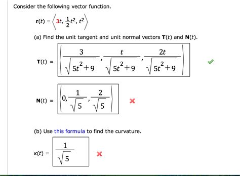 Solved Consider The Following Vector Function R T