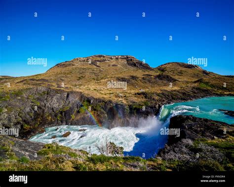 Salto Grande Waterfall Torres Del Paine National Park Patagonia