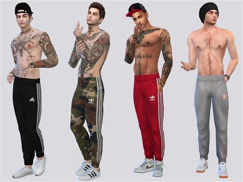 Mclaynesims Adidas Jogger Pants Sims 4 Men Clothing Sims 4 Male