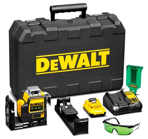 12v max 5 spot cross line green laser dw0825lg dewalt. DeWalt DCE089D1G-XE 12V Li-ion Cordless 3 x 360° Green ...