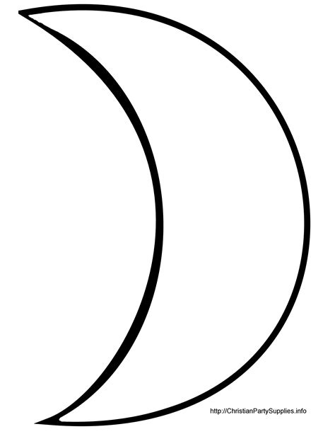 Half Moon Clipart Black And White