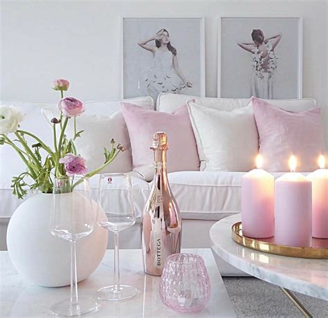 Blush Pink Living Room Decor Ruang Tamu