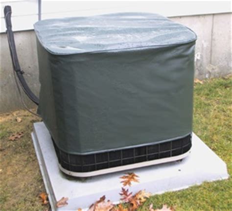 During the winter, the gaps around these units cause although they won't win any beauty prizes, to reduce heat loss you can buy covers (for the front or back) for your a/c at your local hardware store or online. Air Condioning Covers - Hvac Covers LLC