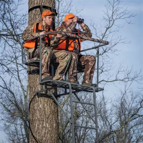 Realtree Airstrike 15 Ft Two Man Ladder Stand Primal Grip Jaw System 14