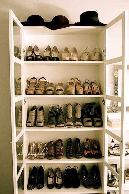 Closet organizing services can help declutter your hall or bedroom closet, and develop a strategy to keep it that way in the future. How to Organise Your Shoes | Bookcase with glass doors ...