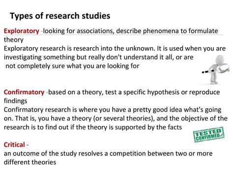 Of different types of research studies is shown in. Planning your research: Theories, hypotheses, and ...