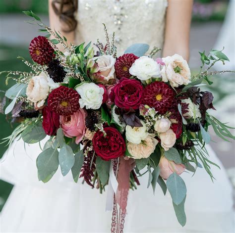 Image Result For Burgundy Bouquets For Weddings Lush Bouquet Bridal