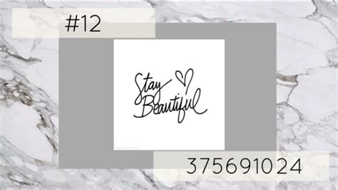 Stay Beautiful Wall Decals For Bloxburg Rooms
