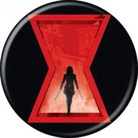 Black Widow 831107 Black Widow Movie Symbol With Character Button