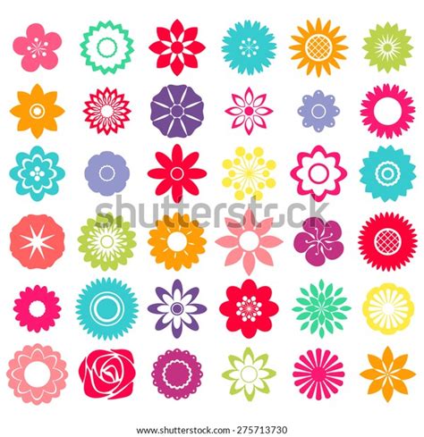Samples Colorful Flower Designs Stock Vector Royalty Free 275713730