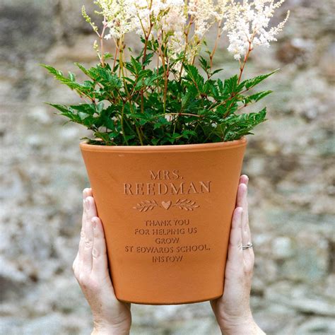 Thank You Message Personalised Plant Pot Personalised Thank You T