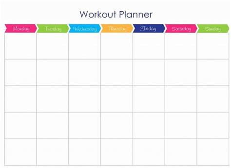 Pin On Printable Workout Fitness Template