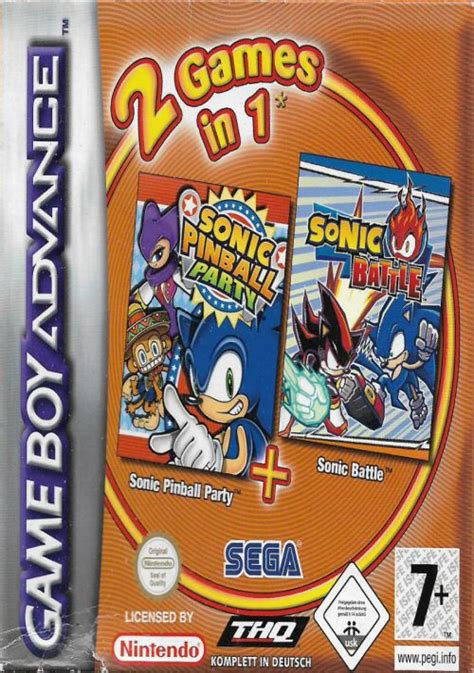 2 In 1 Sonic Advance And Sonic Pinball Party Eu Rom Download For Gba