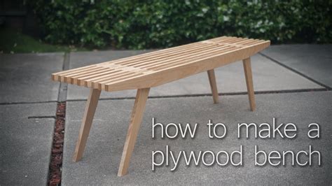 Diy Modern Plywood Bench Using Hand Tools Rockler Plywood Challenge