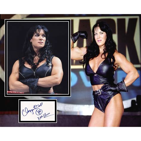 CHYNA SIGNED WRESTLING PHOTO MOUNT