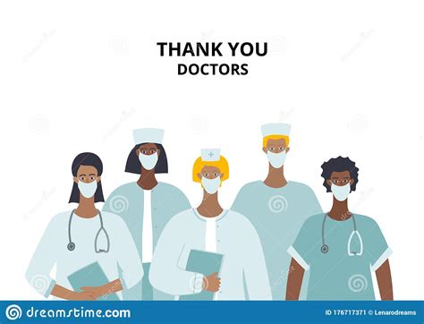 Thank You Healthcare Worker Character Illustration Stock Illustration