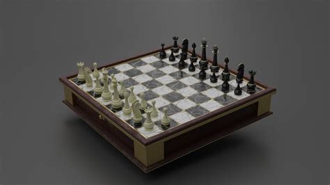Chess Board 3d Model Animated Cgtrader