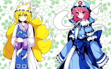 Blondes Tails Video Games Touhou Dress Ghosts Pink Hair Animal