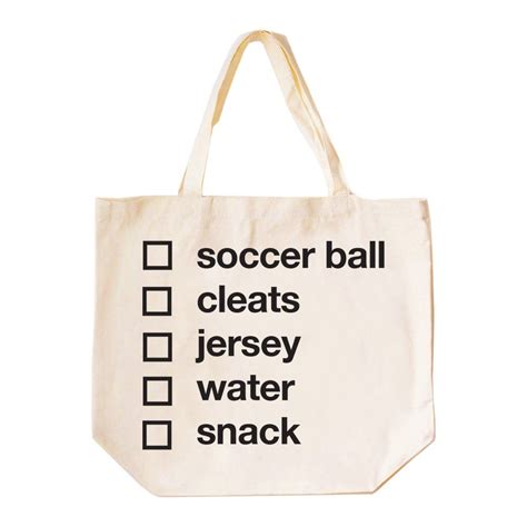 Soccer Checklist Tote Bag By Swag Bags Soccer Ball Checklist Cleats