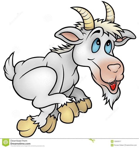 Illustration About Running Goat Cartoon Illustration As Detailed