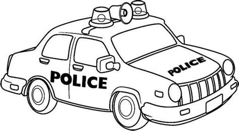 Printable Police Car Coloring Pages Minimalist Blank Printable