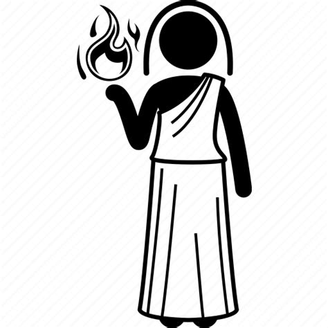 Fire Flame Goddess Greek Hestia Mythology Roman Icon