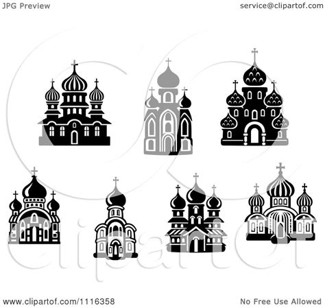 Clipart Black And White Church Buildings Royalty Free