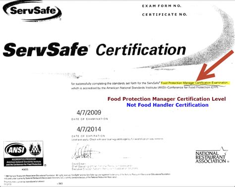 Most of the other facility employees are required to have a california food handler card. Food Protection Manager Certification