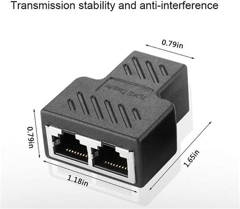 Rj45 Cat6 Lan Ethernet Port Splitter Adapter 1 To 2 Dual Female To