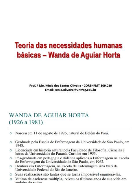 Discussões Teoria Wanda Horta Pdf