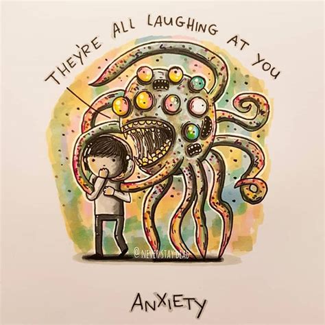 Artist Visualizes Common Disorders And Mental Illnesses As Monsters 11 Pics Bored Panda