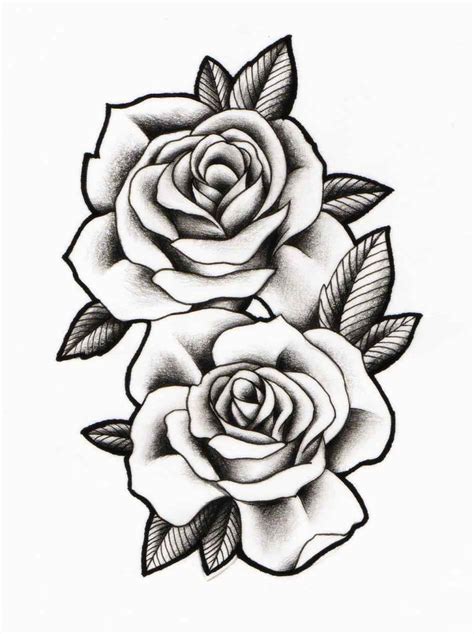 Black white rose tattoo designs. Rose Black And White Outline | Free download on ClipArtMag