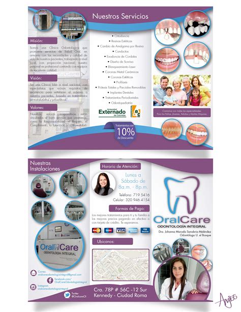 Diseño De Folleto Para Oralcare Odontología Integral Angiee Padilla