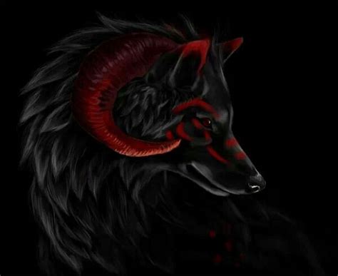 Dark Wolf Demon Wolf Anime Wolf Fantasy Wolf