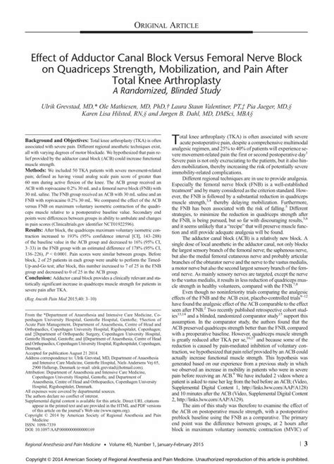 PDF Effect Of Adductor Canal Block Versus Femoral Nerve Block DOKUMEN TIPS