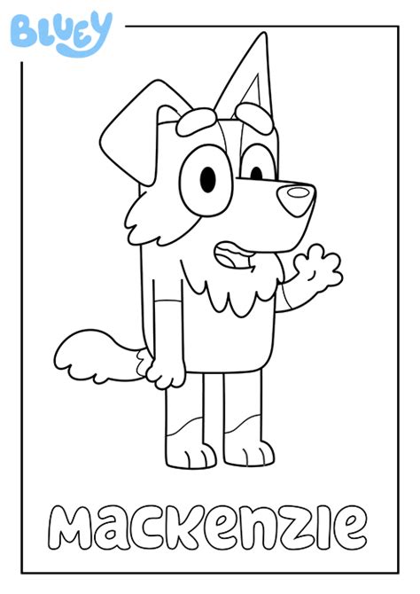Bluey Coloring Pages Muffin Perry True