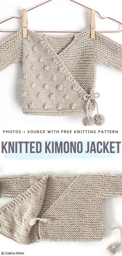 Cute Baby Kimonos Free Knitting Patterns Baby Cardigan Knitting