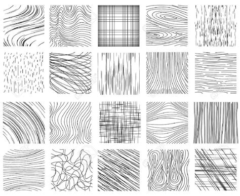 Hand Drawn Ink Line Textures Set Of Design Abstract Background Pattern Vector Illustration