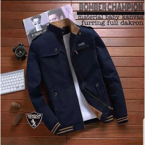 Jual Jaket Bomber Jaket Bomber Canvas Pria Jaket Bomber Champion