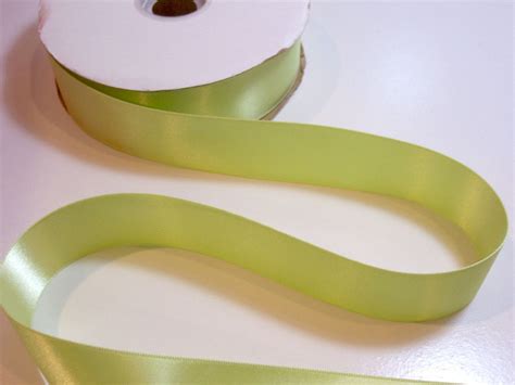 Green Ribbon Double Faced Light Green Satin Ribbon Inches Wide X Yards Offray Celery