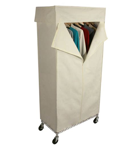 Looking for a good deal on cover rack? Rolling Wardrobe Closet and Canvas Cover in Clothing Racks ...