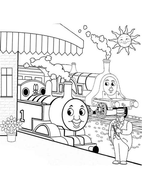 Thomas is a tank engine, painted blue with red trim. Thomas & Friends coloring pages. Free Printable Thomas ...