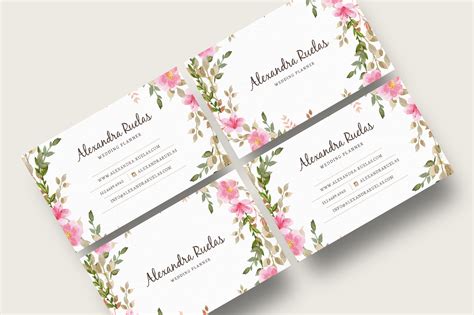 floral business card creative daddy