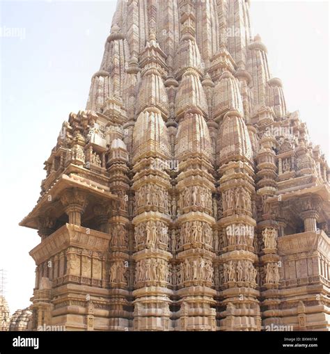 Shikara Tower Geometric Decorations Kandariya Mahadeva Temple At