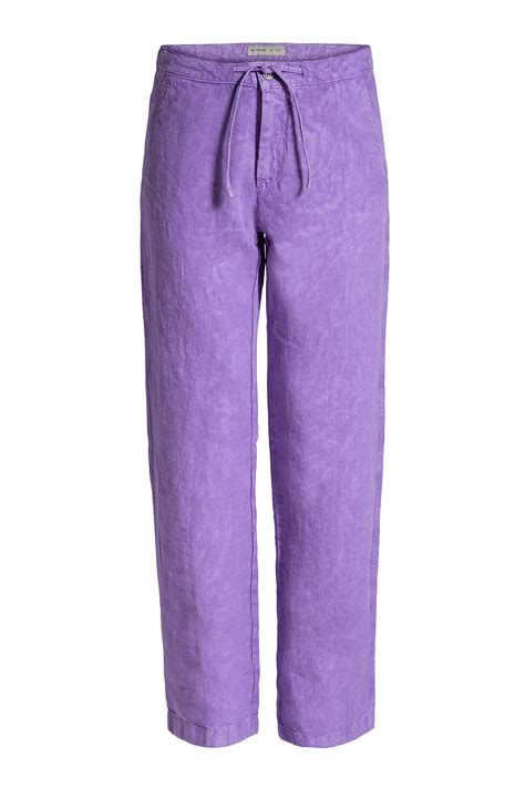 Lyst Etro Linen Pants Purple In Purple For Men