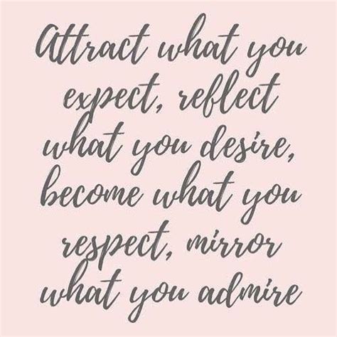 Attract What You Expect Reflect On What You Desire Become What You