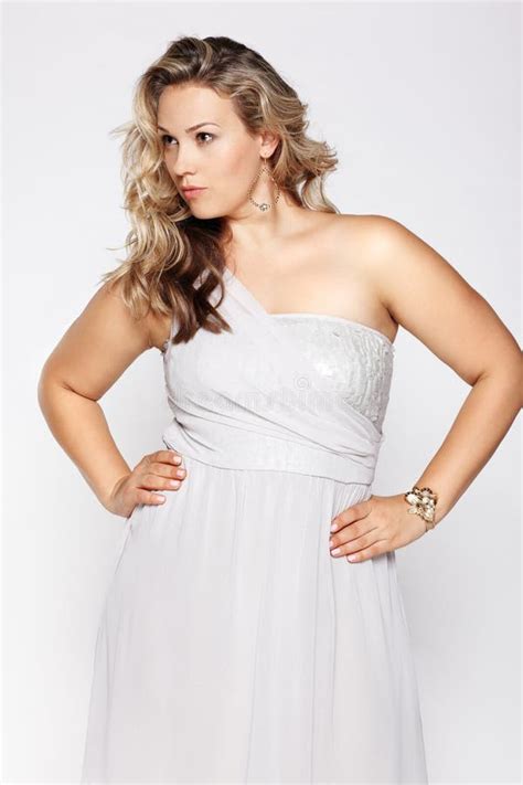 Beautiful Plus Size Woman Stock Image Image Of Dress